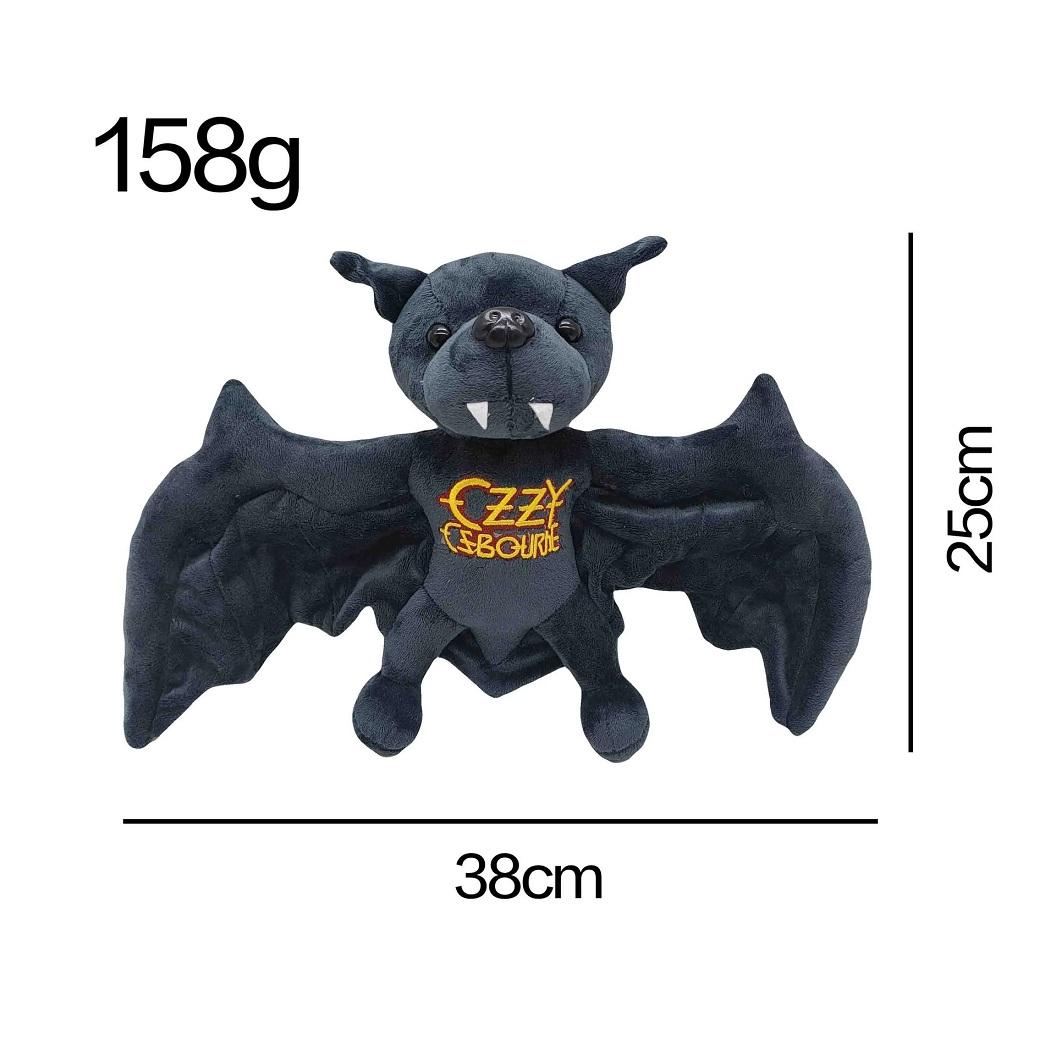 

25CM Ozzy Osbourne Bat Plush Back To The Beginning Ozzy Bat Plushie Soft Stuffed Pillow Doll Decor Toy Fans Memento Gift 25cm