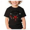 Popular American TVseries Hellfire Print Children's T-shirt Outfit,high-quality Cotton Casual Fashion Fan Daily Wear Top,street Wear
