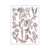 Flower Series Clear Stamp Transparent Stamp Seal Flower-Leaves Stamp Seal for DIY Card Making Scrapbook Decorations