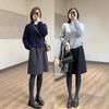 Max Daex Woolen Midi Skirt – Hidden Meat Bud Design for Simple Commuting, Ideal for Autumn/Winter.