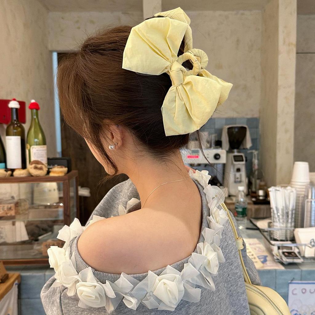 Korean High-End Acrylic Flower Hair Clip for Women - Large Shark Clip for Voluminous Styles