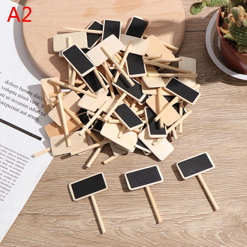 

50 мини-досок из дерева для сообщений, прямоугольная панель с зажимом, карточками, заметками, этикетками