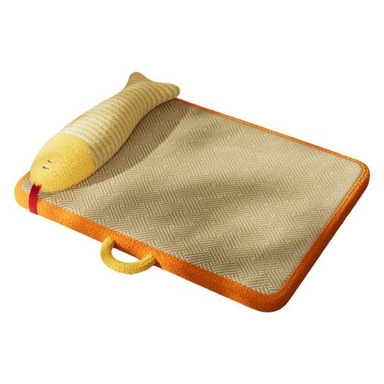 Pet Mat Cooling Rattan Fabric Breathable Anti-Slip Soft Thick Filling Sleep Heat Dissipation Summer Pet Cooling Pad