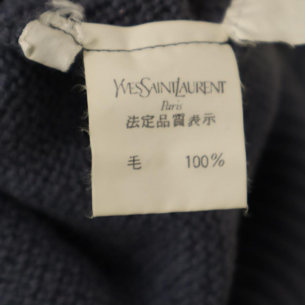 YVES SAINT LAURENT 80s 90s Old Long sleeve sweater M Blue knit Women Used