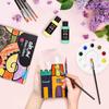 Colorful 14/26 Colors Stain Glass Paint Set with 6 Brushes, 1 Palette & 1 Sponge, Waterproof Permanent Glass Painting Kit