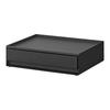 Yamazaki Jitsugyo 10712 Amenity Drawer Storage with Tray, Black W27 X D21 X H7.2cm Tower Amenity Case, Accessory Case, Accessory Storage, Movable