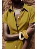 2025 Summer Women's Shirt-Style Commuting Mini Dress - European & American Design, Short-Sleeve.