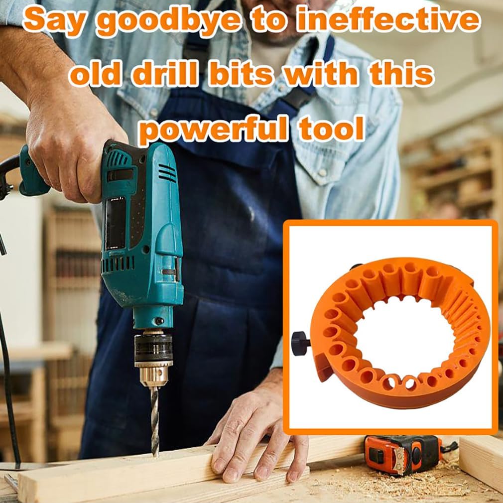 Handheld Drill Bit Sharpener for All Bits, Power Drill Bit Grinding Attachment Sharpening Jig for 125 mm Grinder, Old Drill Bit Grinder Giant Blade