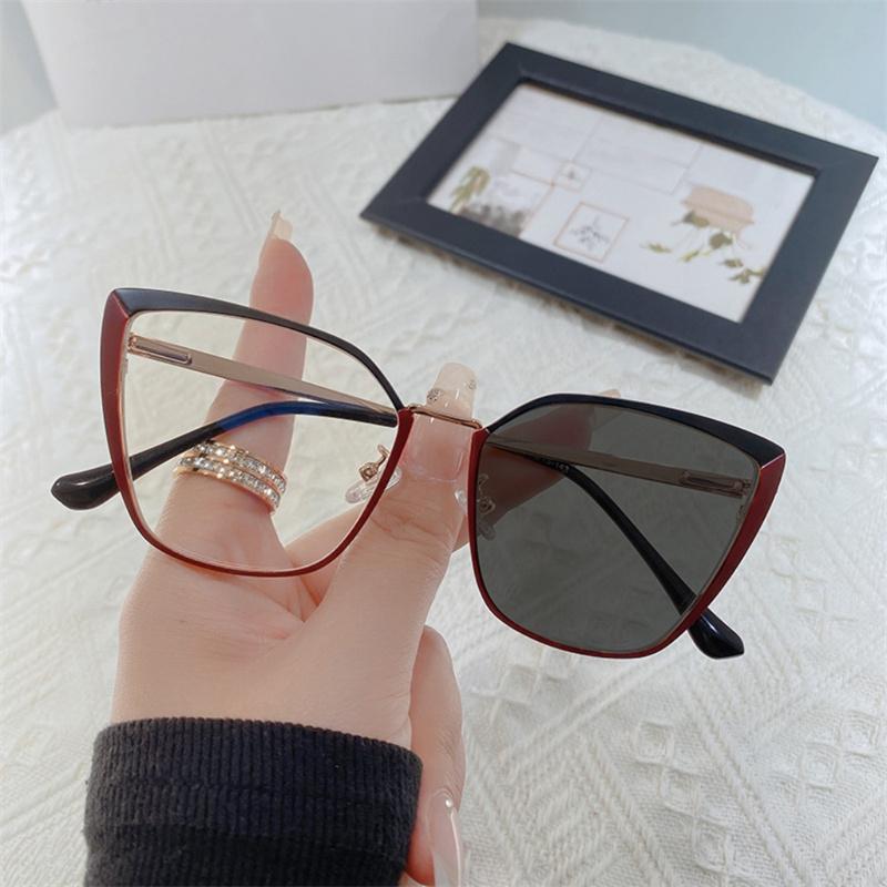 

Новий Дизайн Модного Бренду Ретро Рамка Котяче Око Фотохромні Анти-Блакитне Світло Комп ютерні Жіночі Окуляри для Читання Далекозорі Діоптрії 0-6 +6.0