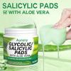Aloe Salicylic Acid Pads For Face, Exfoliating Pads For Acne Prone & Oily Skin, Hydrating, Pads For Pore Minimizing And Blackhead Removal-60Pcs