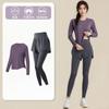 1011 Spring New Long Sleeve Fitness Clothing Women's Loose Breathable Running Quick Drying Clothes Sports Suit Fitness Training Clothing