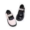 Girls' Leather Shoes, Children's Black Performance Shoes 2025 New Girls' Single Shoes, Medium and Older Children's Foreign Style Pearl Princess Sho