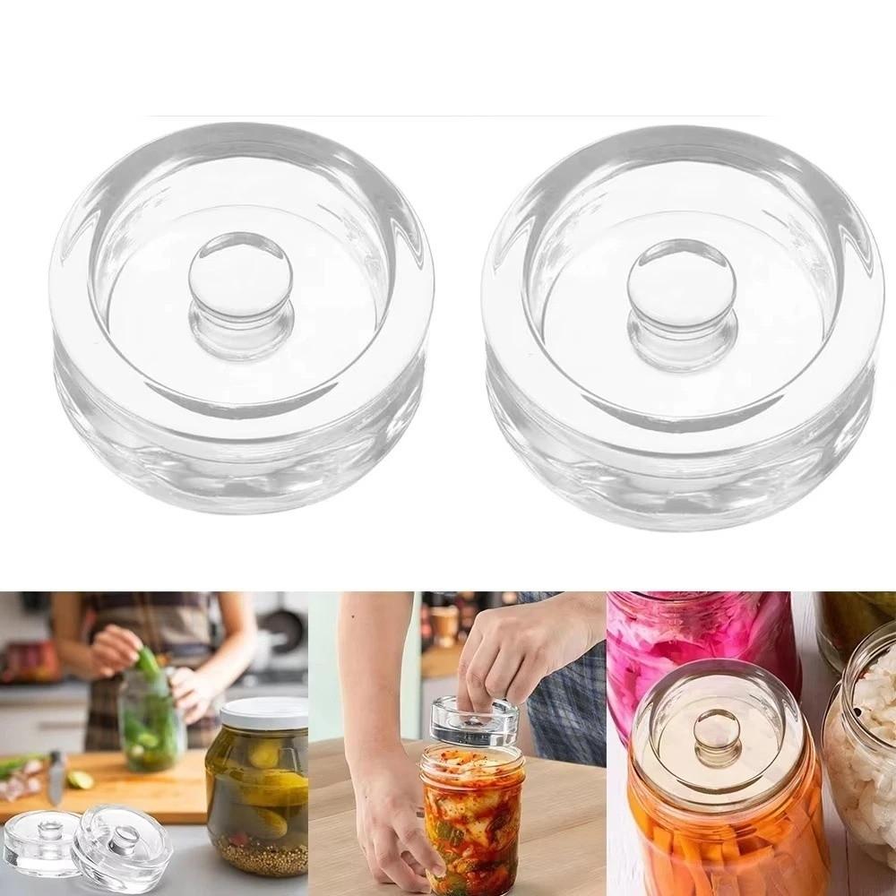 Heavy Wide Mouth Mason Jar Lid Transparent Sealed Storage Container Lid  Kitchen Supplies
