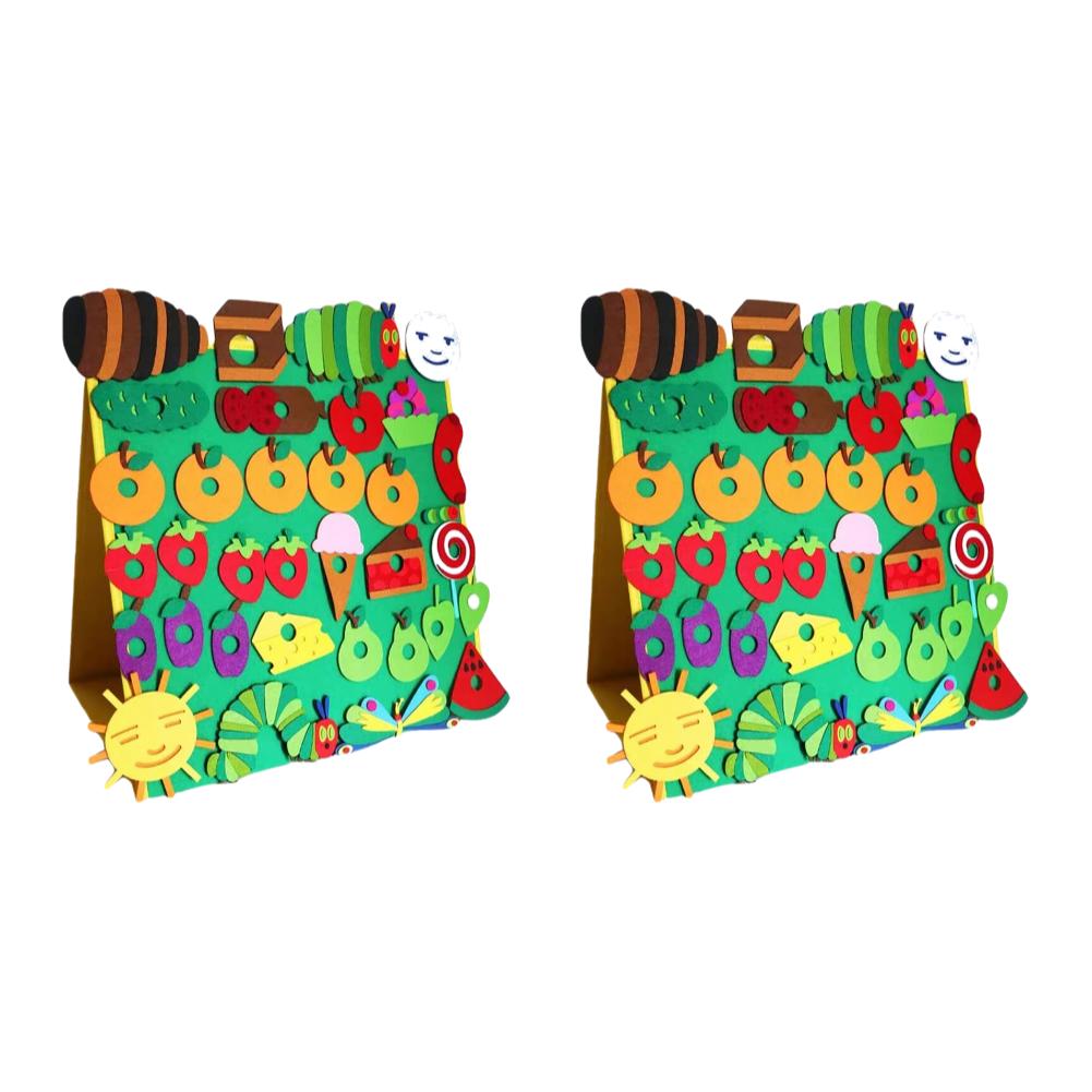 Hot Sell Hungry Caterpillar  Performance Props Felt Toys English Picture Books Teaching Aids Interactive Hungry Caterpillar Toy