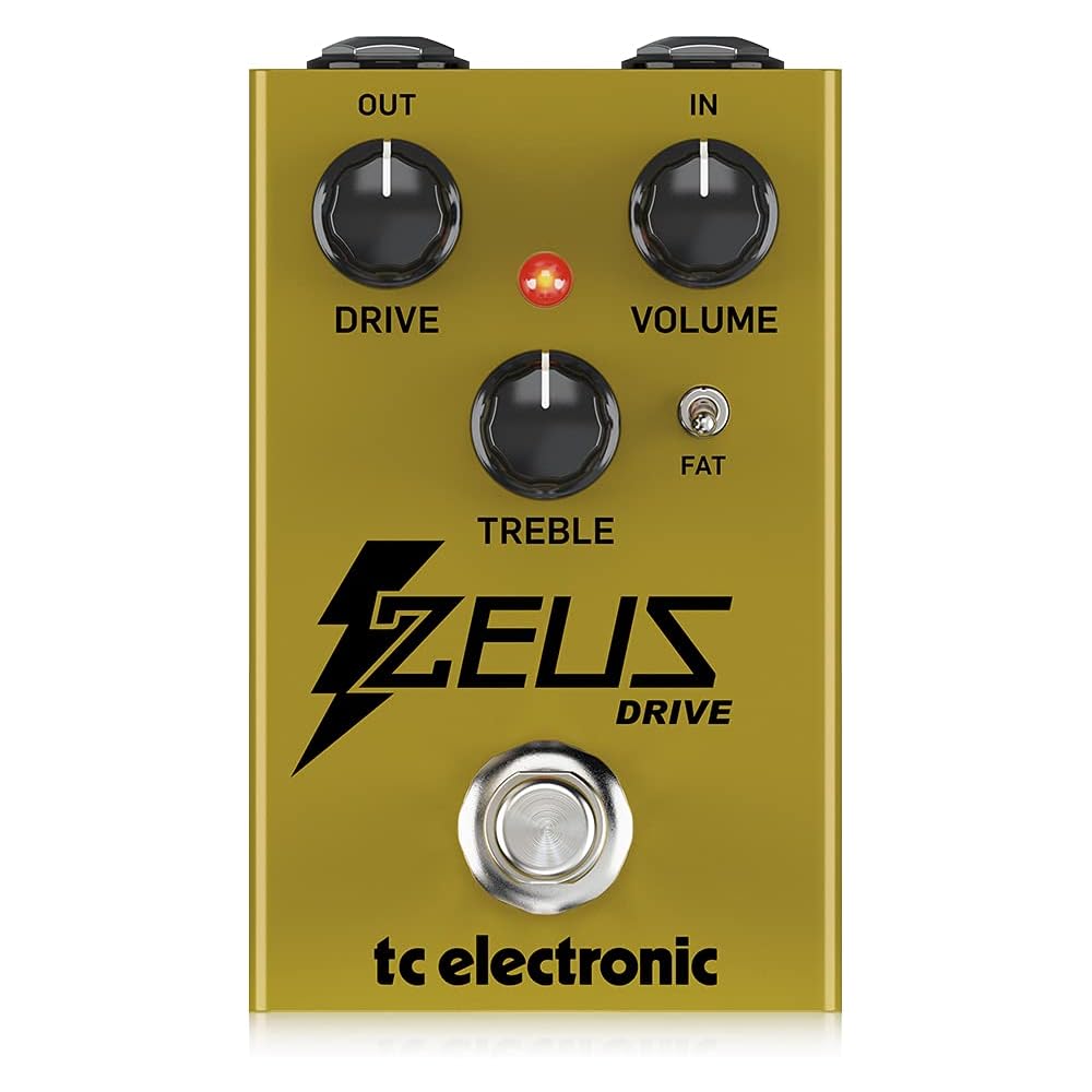 tc electronic Analog Overdrive Pedal, Compact Size, FAT Mode, Germanium Diode, True Bypass/Buffered Bypass Switchable, ZEUS DRIVE