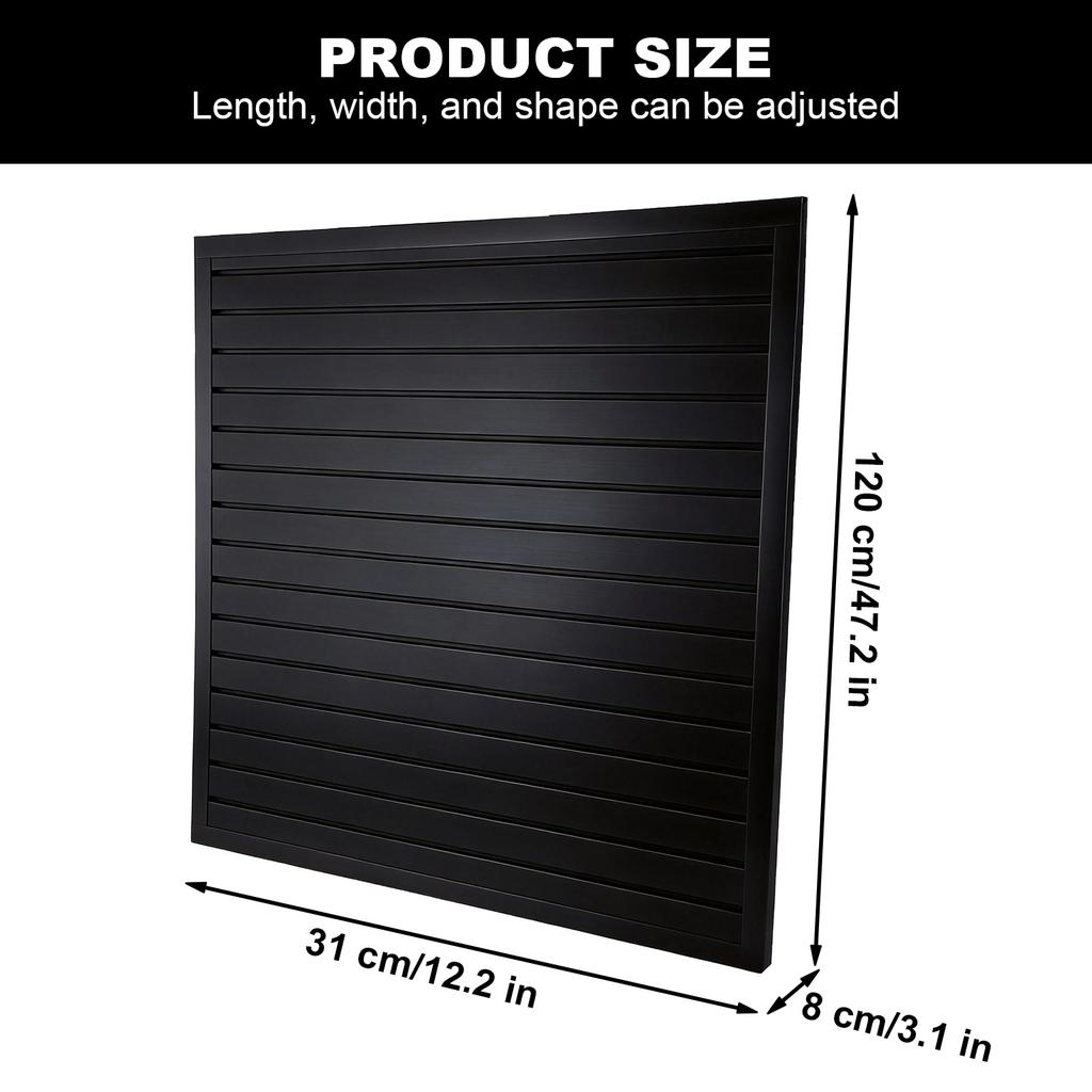 2 Pack Garage Wall Organizer 4 X 8ft PVC Slatwall Panel High Load Capacity for Woodworking Workshop Craft Room Organization