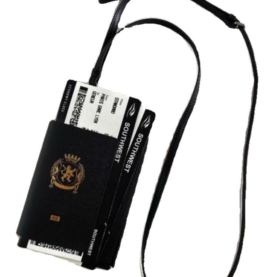 

Bawang Tianxia 08 Новый держатель для карт и телефона из коровьей кожи With Logo чёрный