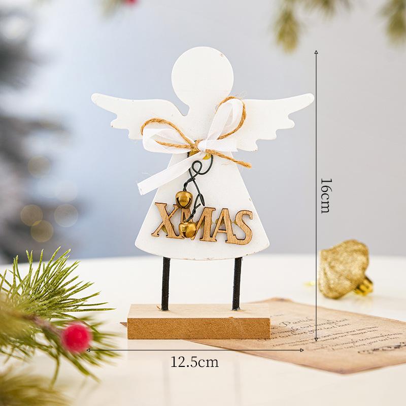Christmas Ornaments Christmas Tree Bells Tabletop Ornaments Living Room Holiday Dress Christmas Angel Ornaments Scene Arrangement