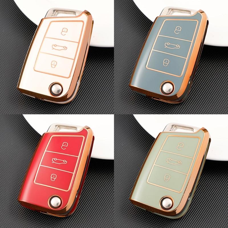 Protective Shell Soft Full Protection Key Fob Case Protector Cover Waterproof Key Cover TPU Key Case Universal