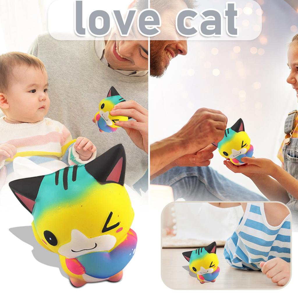 Simulation Love Cat Toy PU- Sponge Decompression Toy Slow Rebound- Puzzle Early Education Home Furnishings