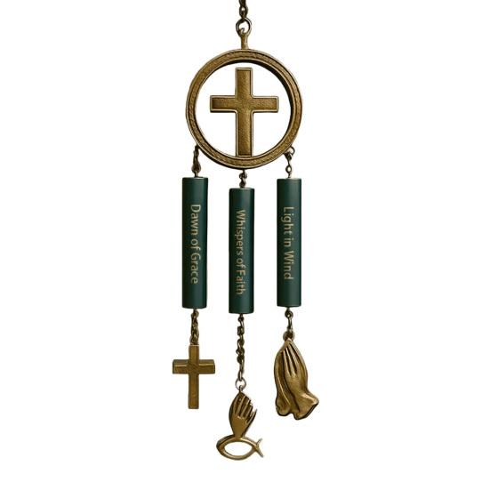 Faith-Inspired Wind Chime Christian Wind Chime with Bible Verses Patio