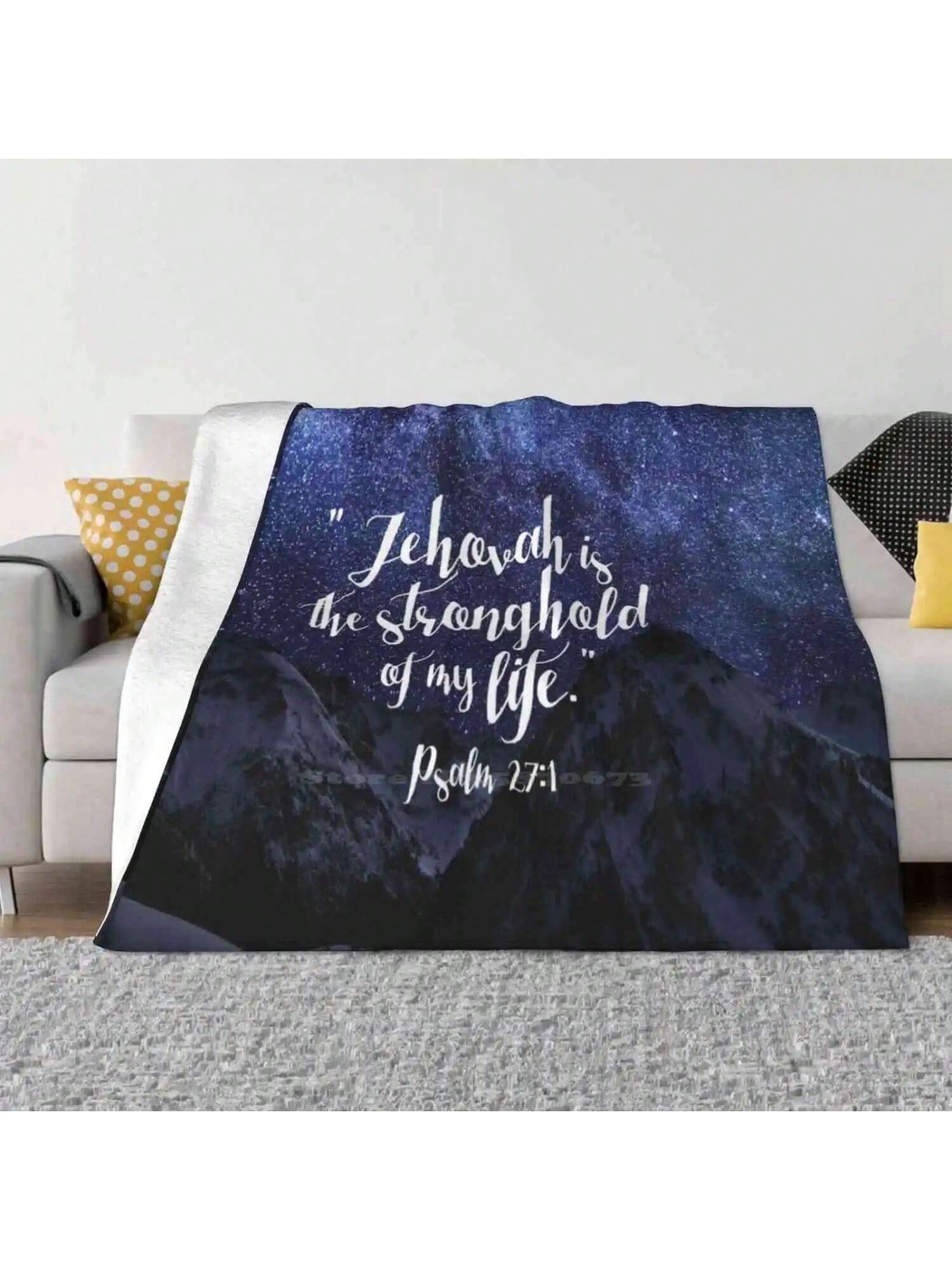 Jehovah Is The Stronghold Of My Life Low Price New Print Novelty Fashion Soft Warm Blanket Jehovah Is My Stronghold Jw Arts And 75X95CM