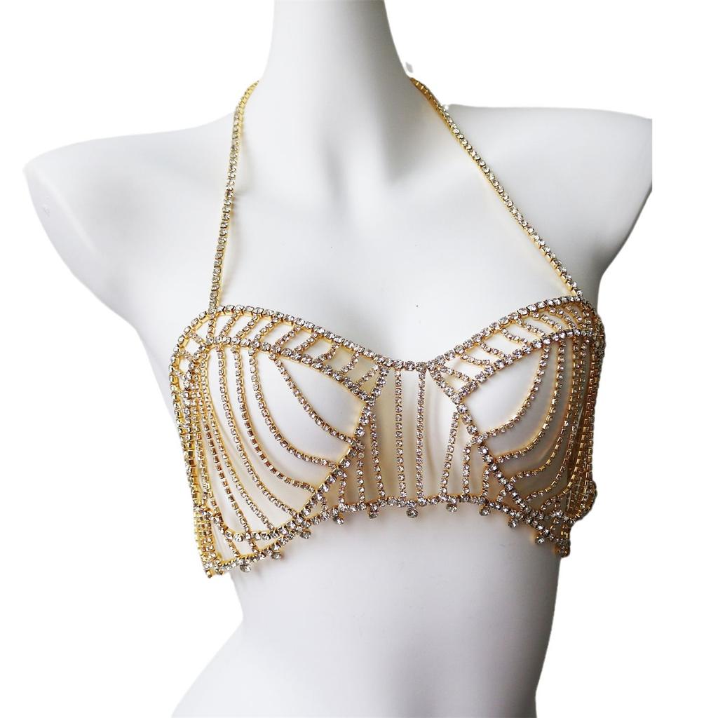 European And American Hollow Bras, Nightclub Multi-Layer Fringed Rhinestone Bra Chains, Sexy Women Wear Jewelry Accessories