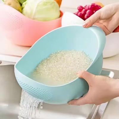 Peneira de arroz Peneira de plástico Peneira Filtro de lavagem de arroz Coador Cesta Utensílios de cozinha Alimentos Feijão Peneira Fruteira Escorredor