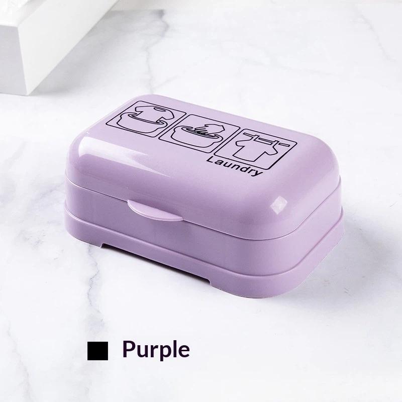 Soap Case Simple Flap Drainage Box Bathroom Toilet Waterproof Soap Storage Box Dormitory Home Travel Large Soap Dish