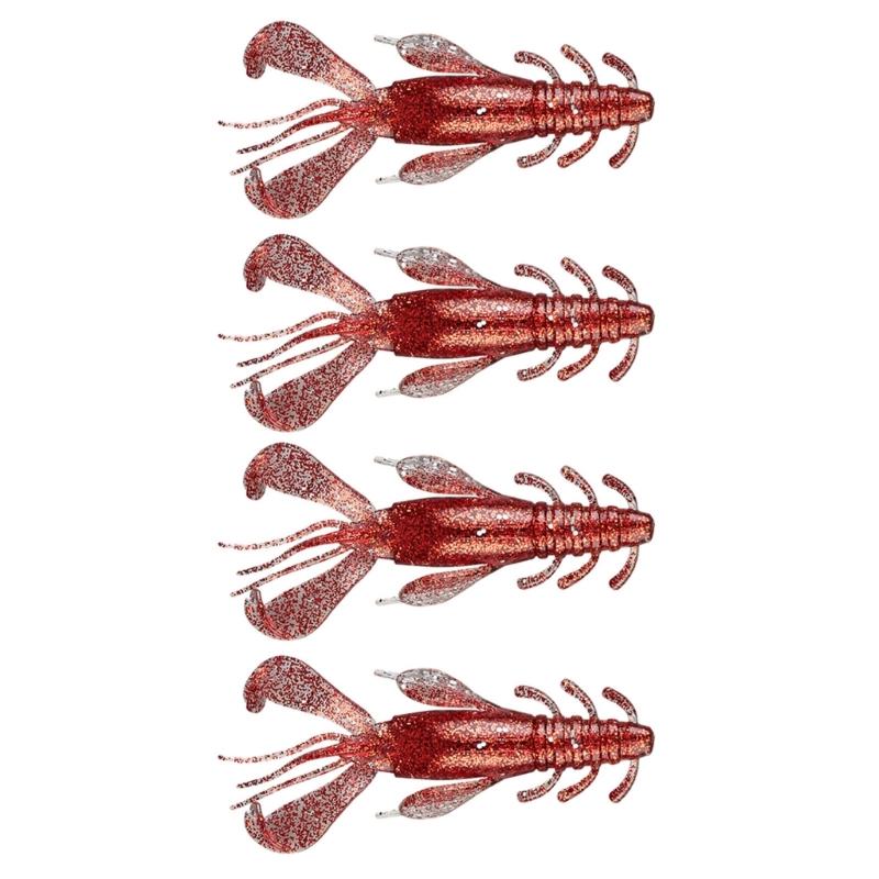 Soft Baits Crawfish Lures Artificial Fishing Baits Lure 10cm 10g Shrimp Swimbait Fishing Tackle 4pcs