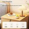Lockable Mobile Wooden Cabinet for Under Desk Storage