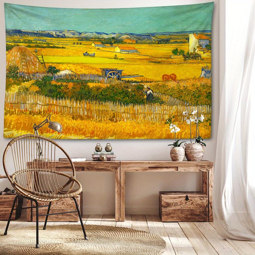 Vibrant Medieval Oil Painting Tapestry - Durable, Lightweight Polyester Wall Hanging for Living Room & Bedroom Decor with Easy Care