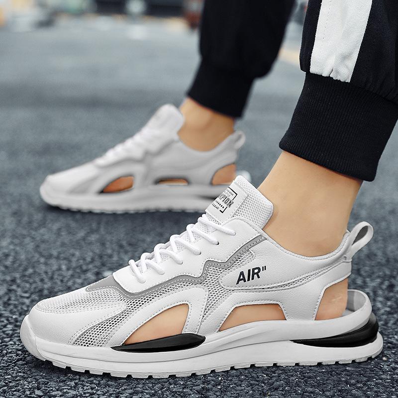 Sports sandals hollow board shoes youth summer breathable non-slip soft sole driving bag head hollow breathable