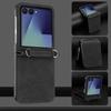 For Samsung Galaxy Z Flip7 5G Case Imprinted Design PU Leather + PC Folding Phone Cover