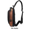 Men's USB Port Chest Bag with Password Lightweight Hiking Cycling Small Backpack for Outdoor Sports