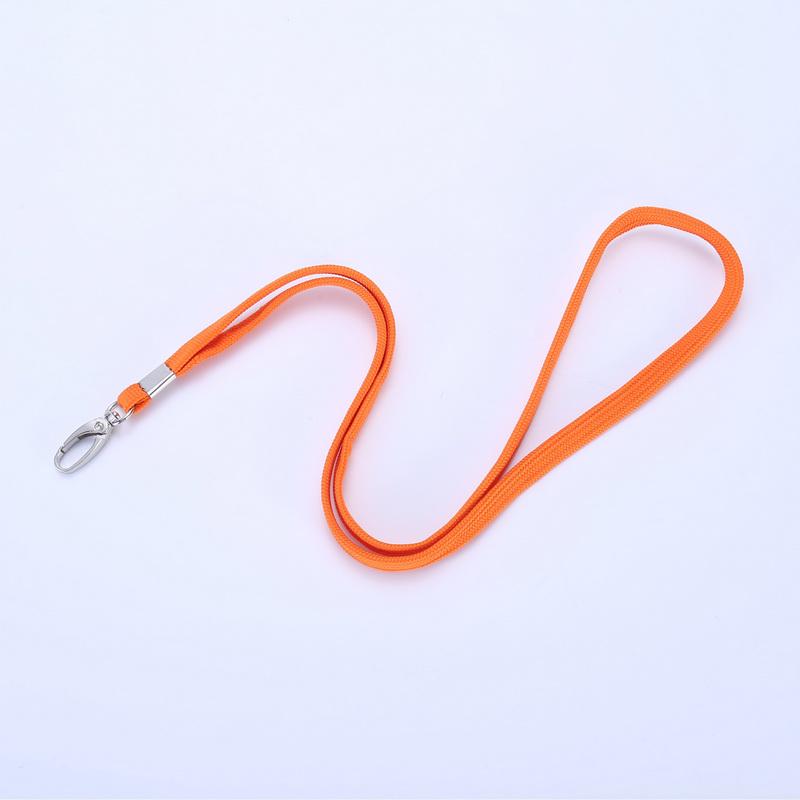 Cotton Rope ID Badge Lanyard with Egg-Shaped Hook for Work or School