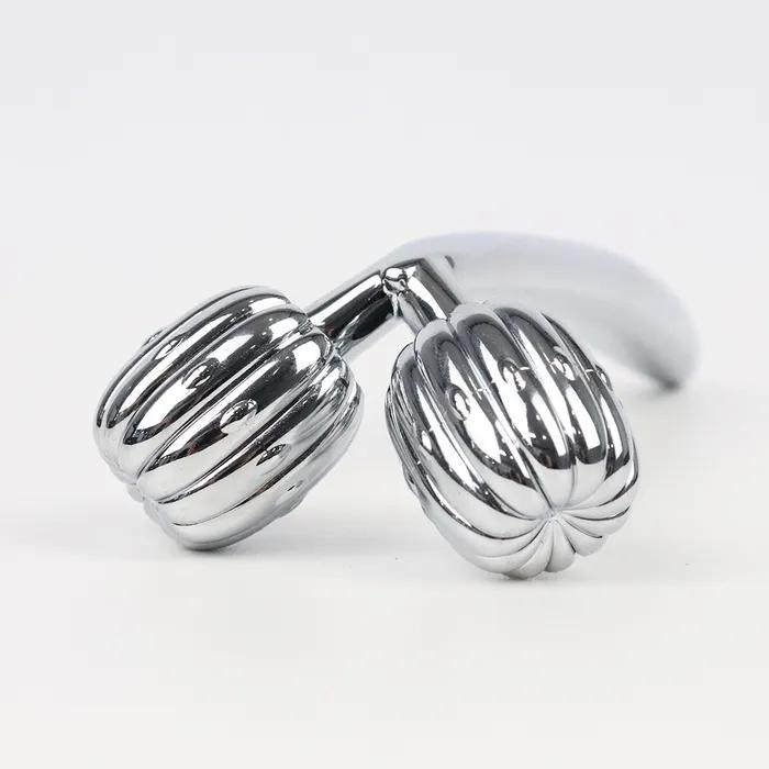 Wellderm Face Lifting Dark Silver Roller Facial Massager