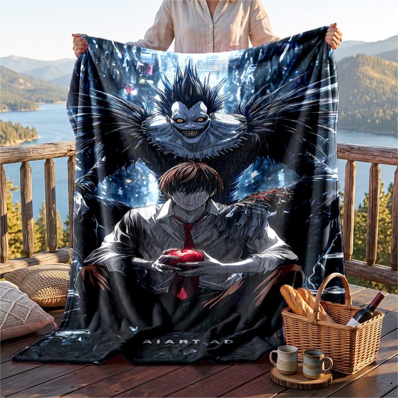 Warm Flannel Throw Blanket,Death Note Lightweight Cozy Blanket For Bed Sofa And Daily Use