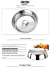 Stainless Steel Multi-Purpose Round Lid for Griddle, Grill, Pot, Bowl, Plate, Heating, Fresh-Keeping, and Vegetables
