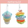 Adorable Japanese Cartoon Burger Ice Cream Ugly Fish Plush Toy Cute Keychain Accessory