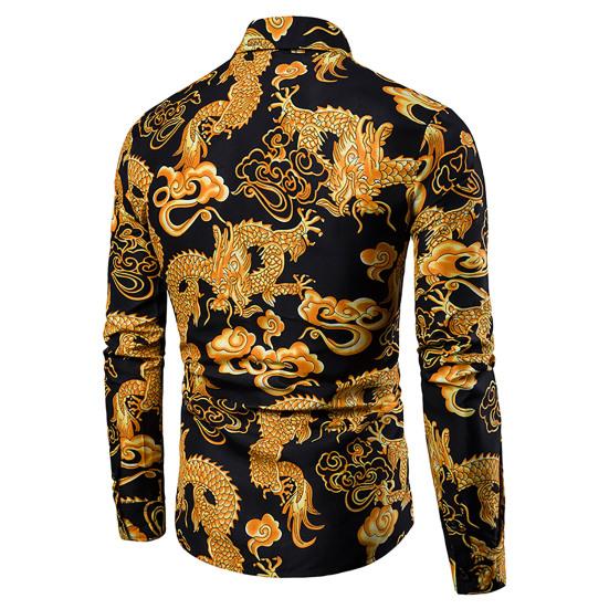 T-Shirt Bright Eye-catching Long Sleeve Good Creative Men for Parties