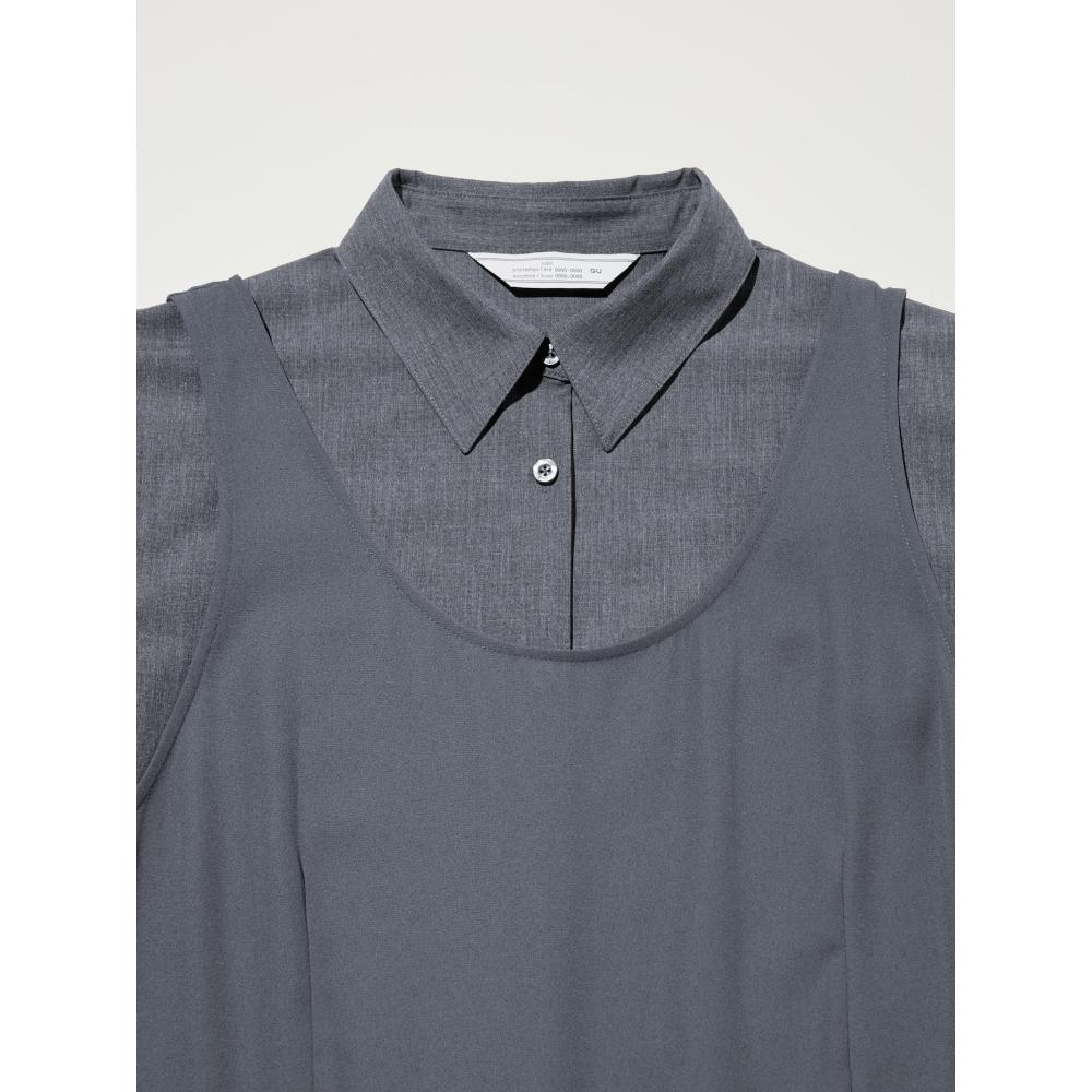 GU by Uniqlo 2 Piece Shirt Mini Dress Set By Rokh