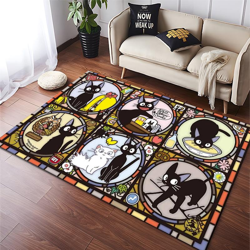 

1PC Japanese Cat Anime Print Rug Carpet for Living Room Children s Bedroom Mat Sofa Doormat Floor Rug Home Decor Anti Slip Mat 40x60cm
