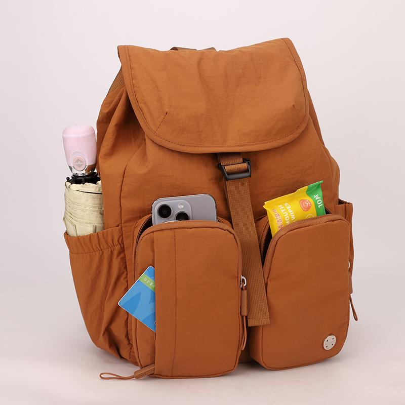 Waterproof Nylon Lightweight Large Capacity Multi-Pocket Backpack Women's Outdoor Travel Backpack