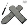 Bytt ut bånd for Hublot Big Bang Classic Fusion 25mm*19mm Spenne 22mm Frosted Leather Watchrem Tilbake Gummiklokkerem