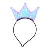 Sparkling Sequins Crown Hairband For Girl Birthday Party Glittering Headwear Toddler Birthday Party Hair Accessory