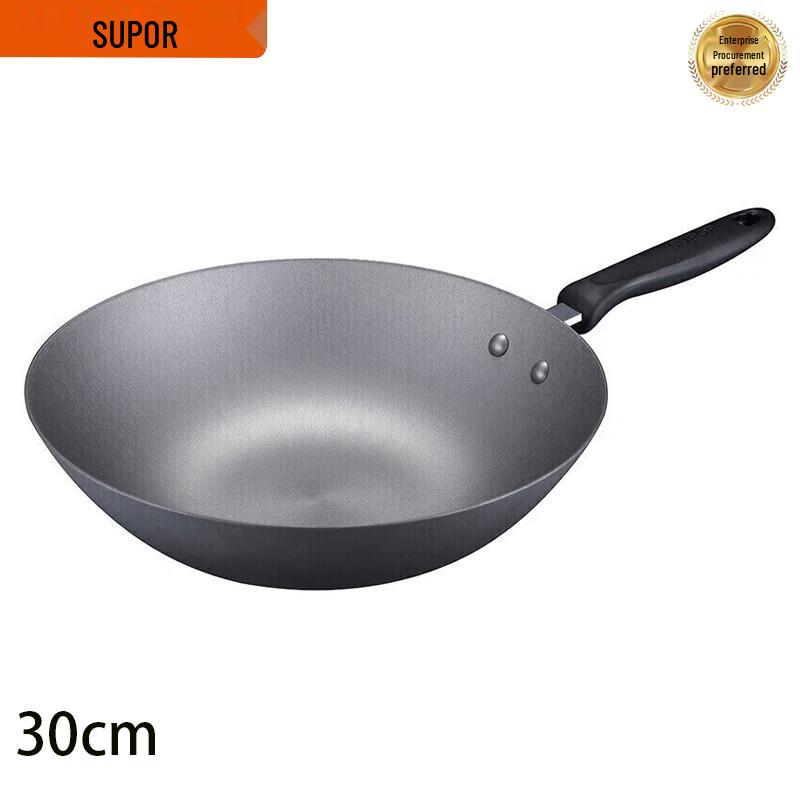 SUPOR True Non-Rust Cast Iron Wok 30cm