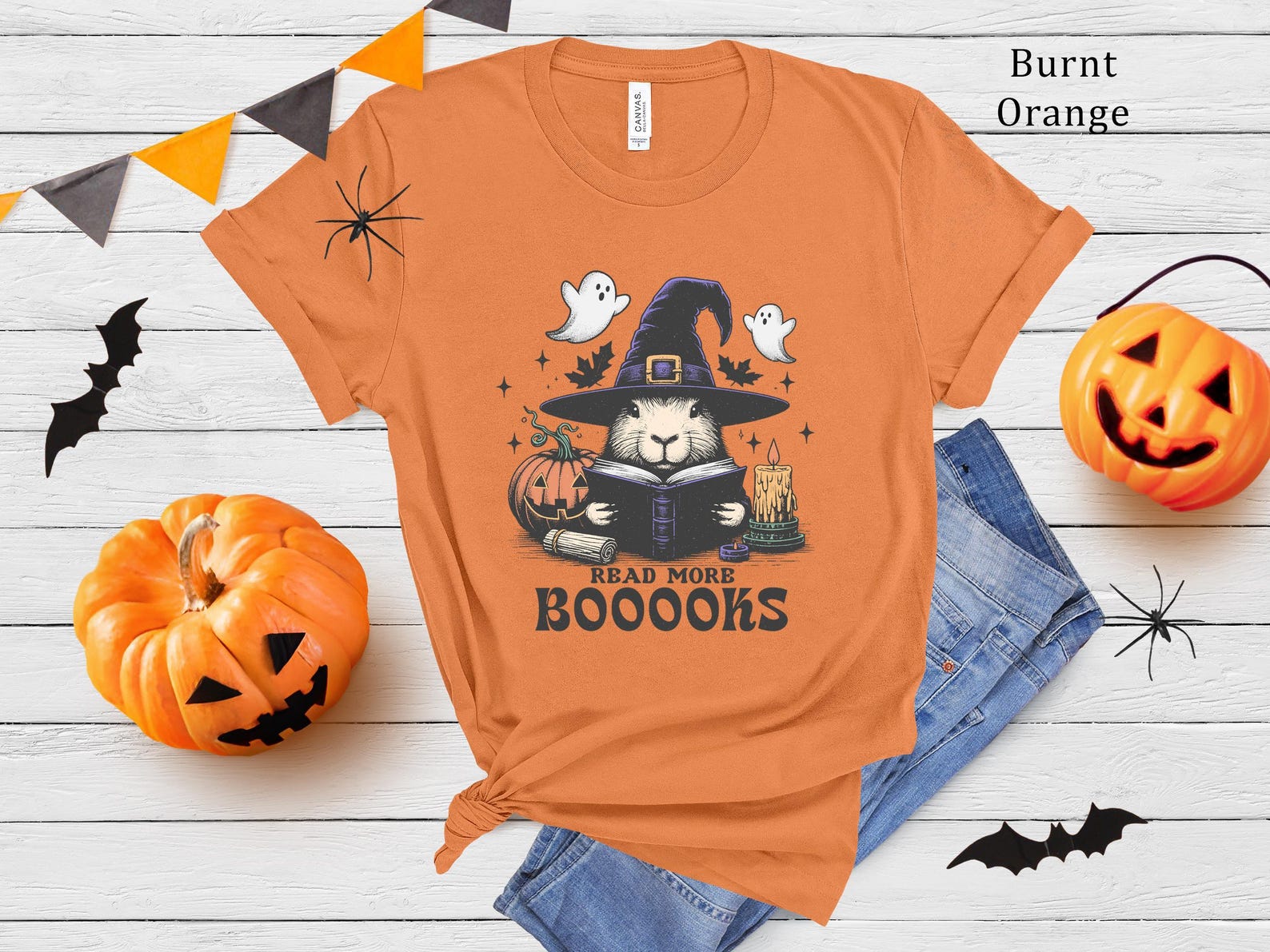 Halloween Capybara Teacher T-Shirt | Spooky Season School Tee M