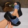 Fashion Wedge Sandals Women Comfortable Walking Shoes Outdoor Casual Anti-slip Summer Trend Lightweight Platform Slipper Slides Women