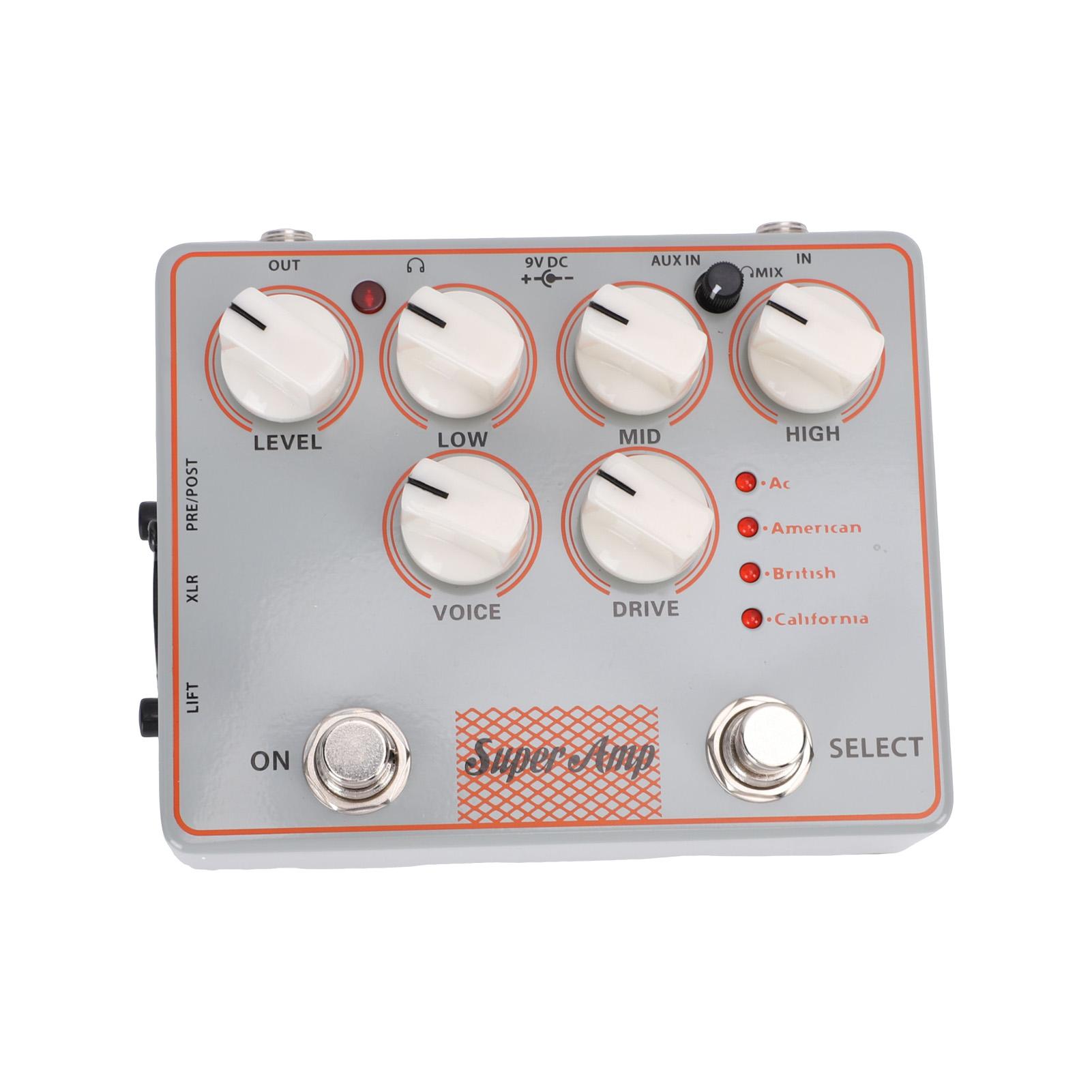 Automobile And Motorcycle Supplies Guitar Amp Simulator Pedal 4 In 1 Di Box Aux Input Headphone Output Metal Case Cabinet Simulator True Bypass Guitar